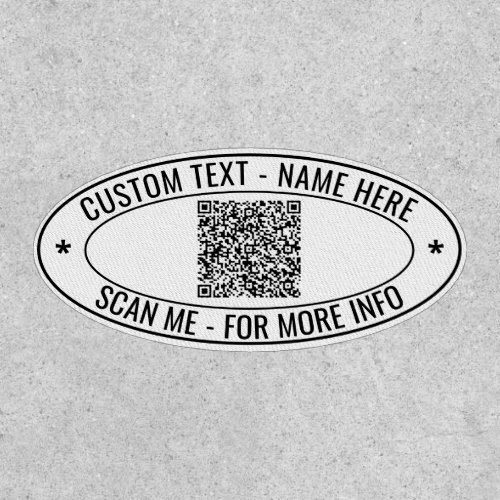 Your QR Code Scan Info Custom Text Stamp Patch