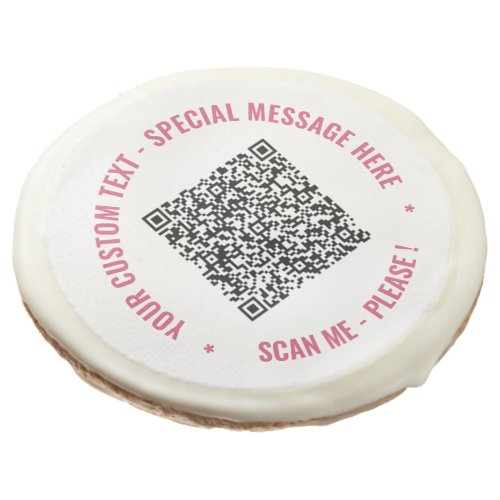 Your QR Code Scan Info Custom Text Sugar Cookie
