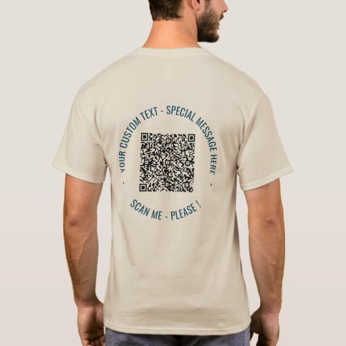Your QR Code Scan Info Custom Text T_Shirt