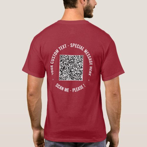 Your QR Code Scan Info Custom Text T_Shirt Gift