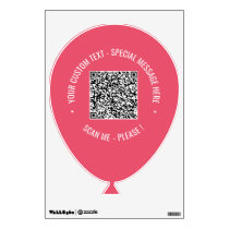 Your QR Code Scan Info Custom Text Wall Decal