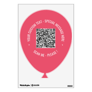 Your QR Code Scan Info Custom Text Wall Decal