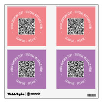 Your QR Code Scan Info Custom Text Wall Decal