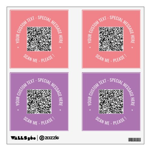Your QR Code Scan Info Custom Text Wall Decal