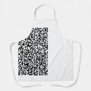 Your QR Code Scan Info Funny Apron Custom Color