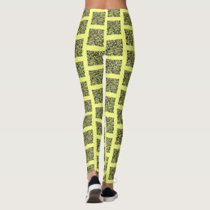 Your QR Code Scan Info Funny Leggings Custom Color