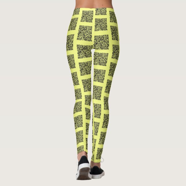 Your QR Code Scan Info Funny Leggings Custom Color (Back)