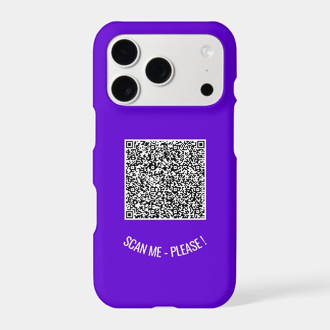Your QR Code Scan Info iPhone Case Example (Back)