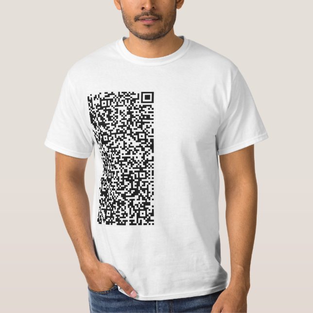 Your QR Code Scan Info Modern Personalized T-Shirt (Front)