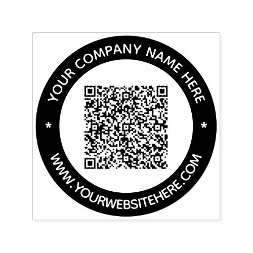 Your QR Code Scan Info Name Website Colors Stamp