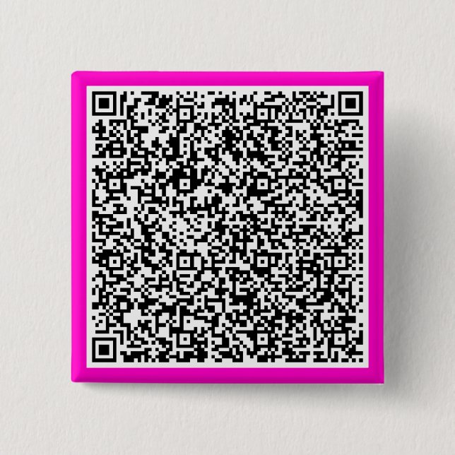 Your QR Code Scan Info Personalized Button Gift (Front)