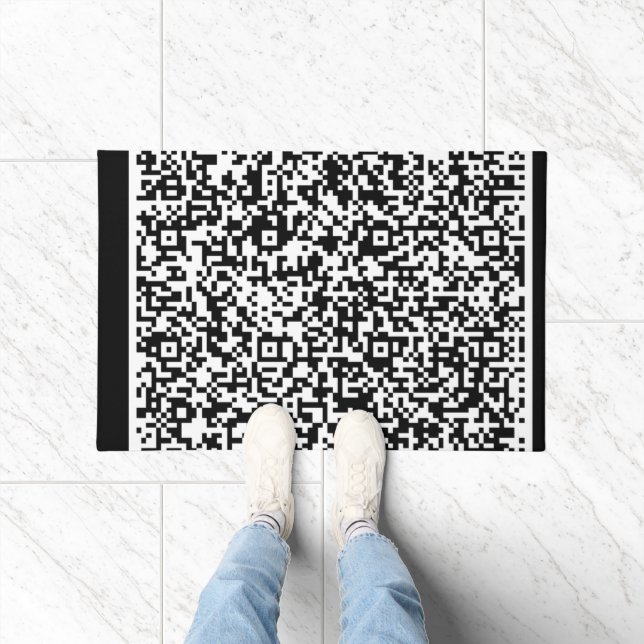 Your QR Code Scan Info Personalized Doormat (Indoor)