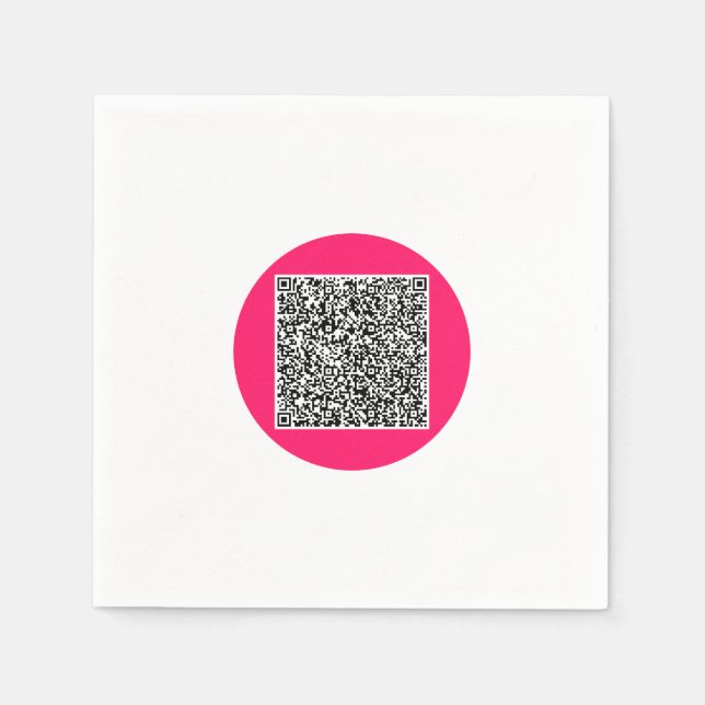 Your QR Code Scan Info Personalized Party Napkins (Front)