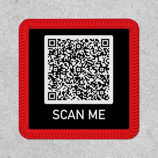 Your QR Code Scan Info Personalized Patch Example (Front)