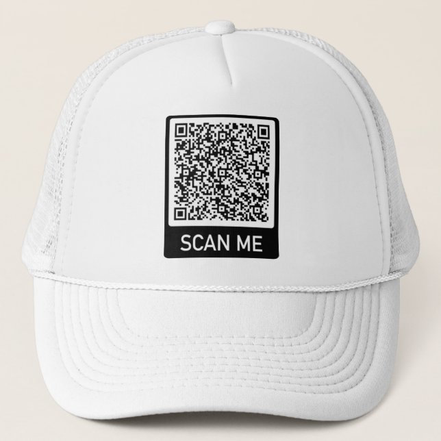 Your QR Code Scan Info Personalized Trucker Hat (Front)