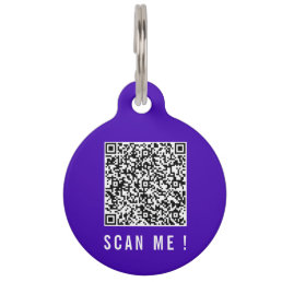 Your QR Code Scan Info Pet ID Tag Choose Colors