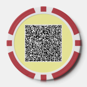 Your QR Code Scan Info Poker Chips Custom Colors