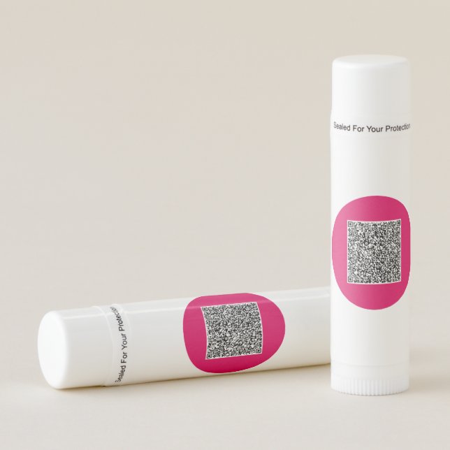Your QR Code Scan Info Promotional Gift Lip Balm (Front)