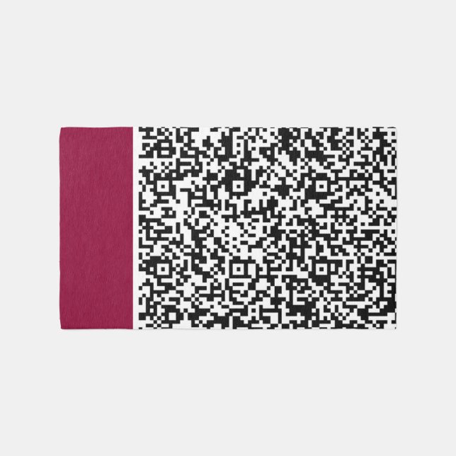 Your QR Code Scan Info Rug Template Custom Color (Front)