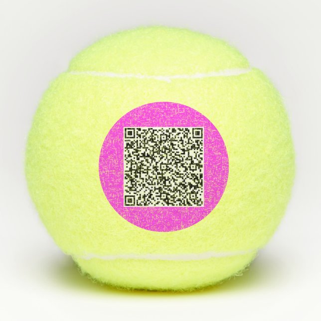 Your QR Code Scan Info Tennis Balls Custom Colors (Front)