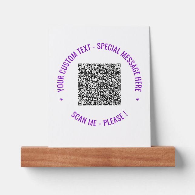 Your QR Code Scan Info Text and Colors Ledge (Front)