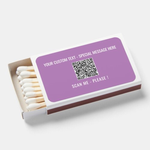 Your QR Code Scan Info Text and Colors Matchboxes