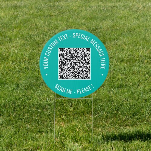 Your QR Code Scan Info Text and Colors Sign
