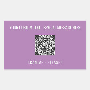 Your QR Code Scan Info Text and Colors Sticker