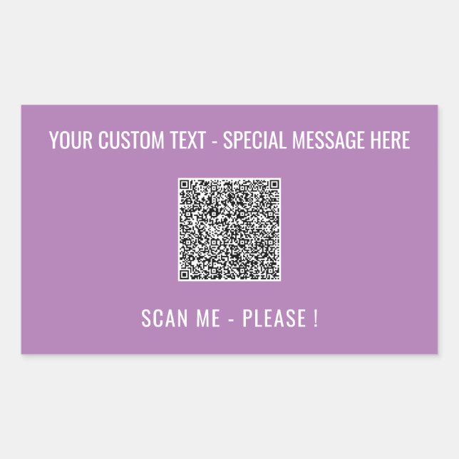 Your QR Code Scan Info Text and Colors Sticker (Front)