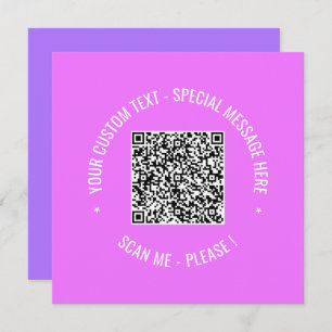 Your QR Code Scan Info Text Colors Greeting Card