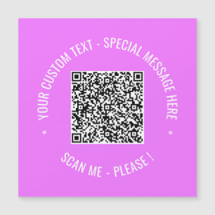 Your QR Code Scan Info Text Magnetic Greeting Card