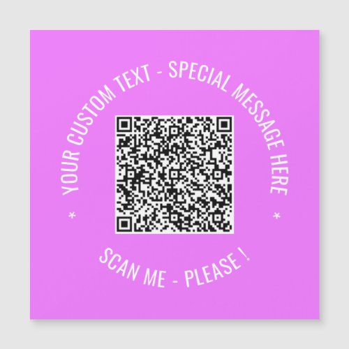 Your QR Code Scan Info Text Magnetic Greeting Card