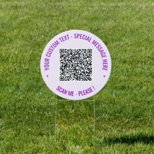 Your QR Code Scan Info Text Name Promotional Sign