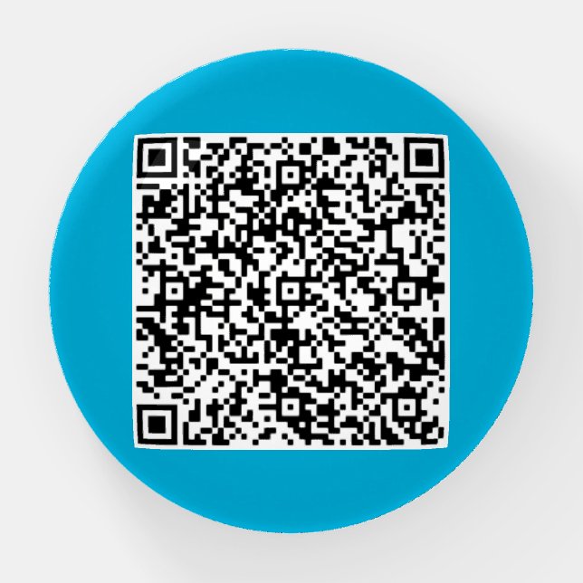 Your QR Code Scan Info Text Paperweight Example (Front)