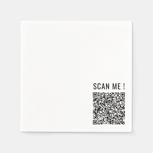 Your QR Code Scan Info Text Personalized Napkins