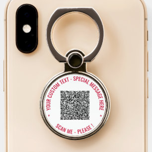 Your QR Code Scan Info Text Phone Ring Stand