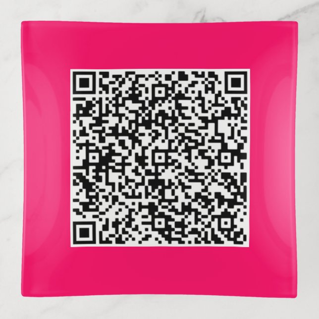 Your QR Code Scan Info Trinket Tray Example (Front)