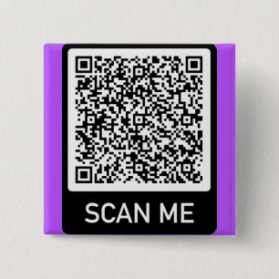 Your QR Code Scan Info Wedding Party Button Gift