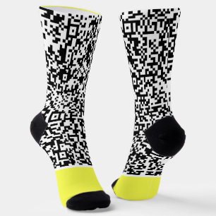 Your QR Code Scan Info Yellow Socks Custom Colors