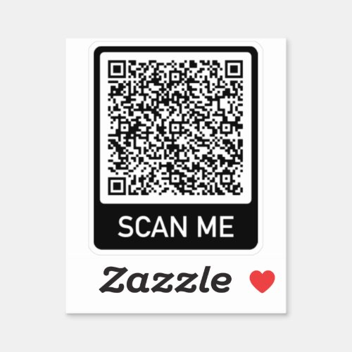 Your QR Code Scan Me Sticker Surprise Message Gift