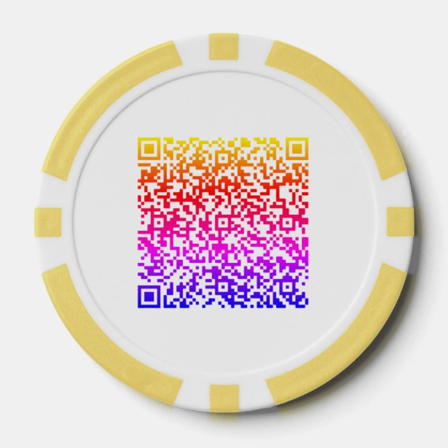 Your QR Code Scan Poker Chips - Choose Colors (Front)
