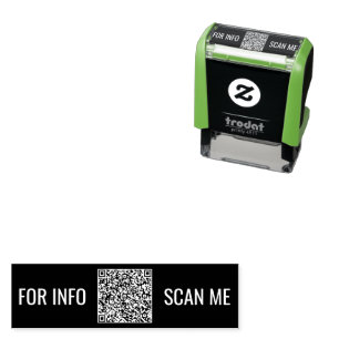 Your QR Code Scan Text Color Self-inking Stamp