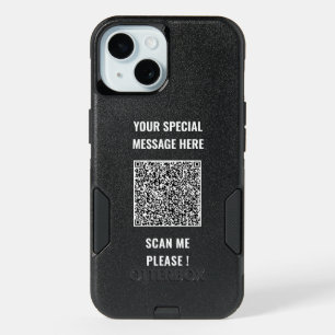 Your QR Code Scan with Custom Text iPhone Case