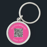 Your QR Code Special Message Text Keychain Gift<br><div class="desc">Choose Colors and Font - Keychains with Your Special QR Code Info and Custom Text Personalized Modern Keychain Gift - Add Your QR Code - Image or Logo - photo / Text - Name or other info / message - Resize and Move or Remove / Add Elements - Image /...</div>