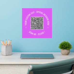 Your QR Code Sticker with Custom Text and Colors