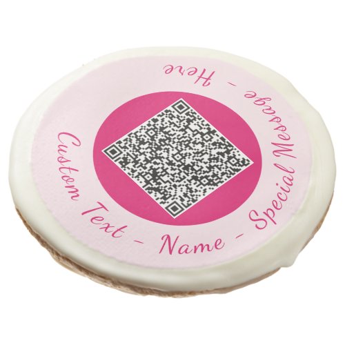 Your QR Code Sugar Cookie Custom Text and Colors
