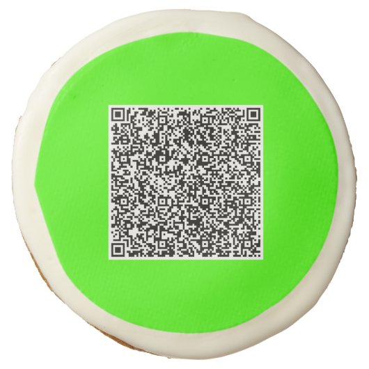 Your QR Code Sugar Cookie Example Custom Color (Front)