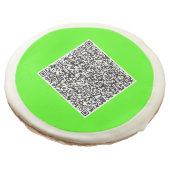 Your QR Code Sugar Cookie Example Custom Color (Angled)