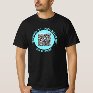 Your QR Code T-Shirt with Custom Text and Colors