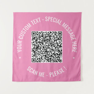 Your QR Code Tapestry Example with Custom Text